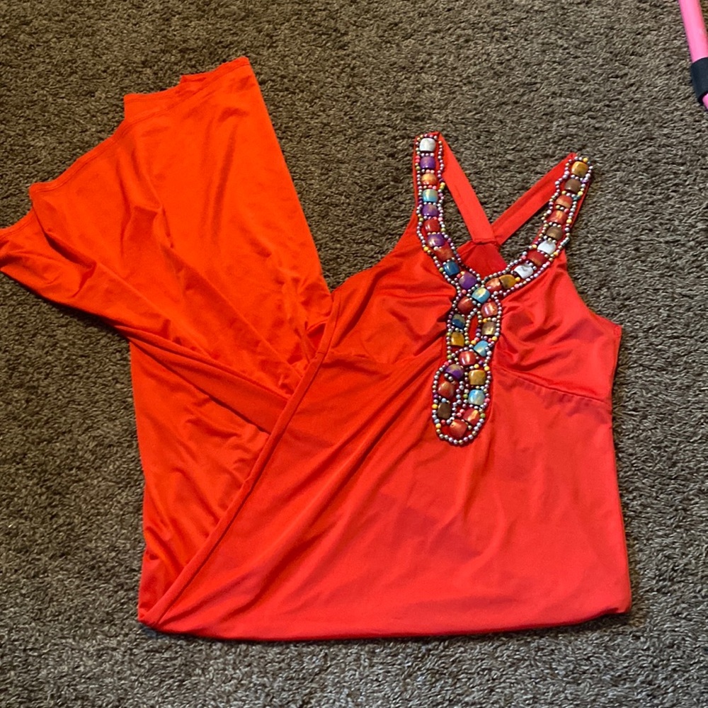 Gorgeous beaded embellished maxi dress